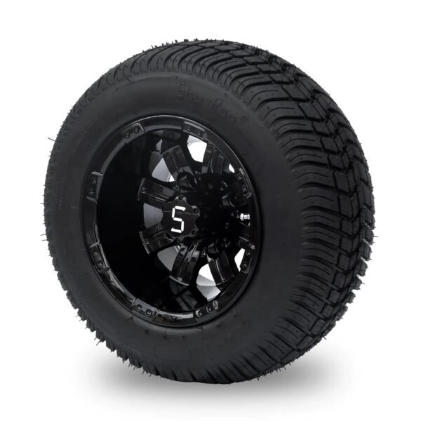 Golf Cart Wheels Gloss Black 10"