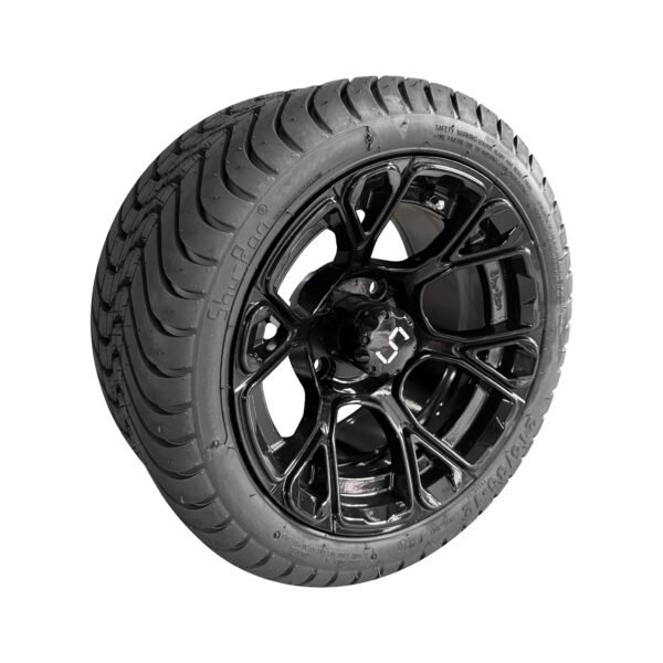 Golf Cart Wheels Gloss Black 12"