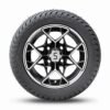 Golf Cart Wheels Gloss Black 12"