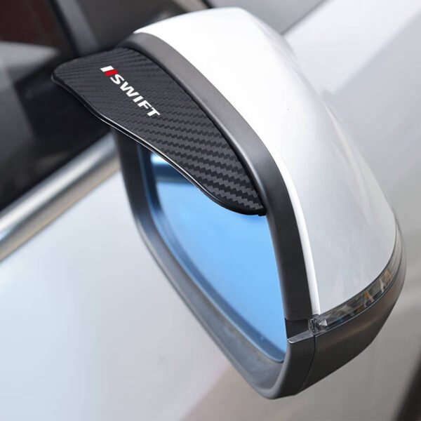 2PCS Suzuki Swift Side Mirror Rain Visors – Carbon Fibre Style